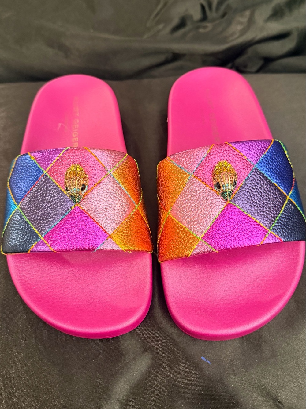 Kurt Geiger Slide Sandals with M Diamond Strap. NWT in Box. Size 7 - Picture 2 of 10
